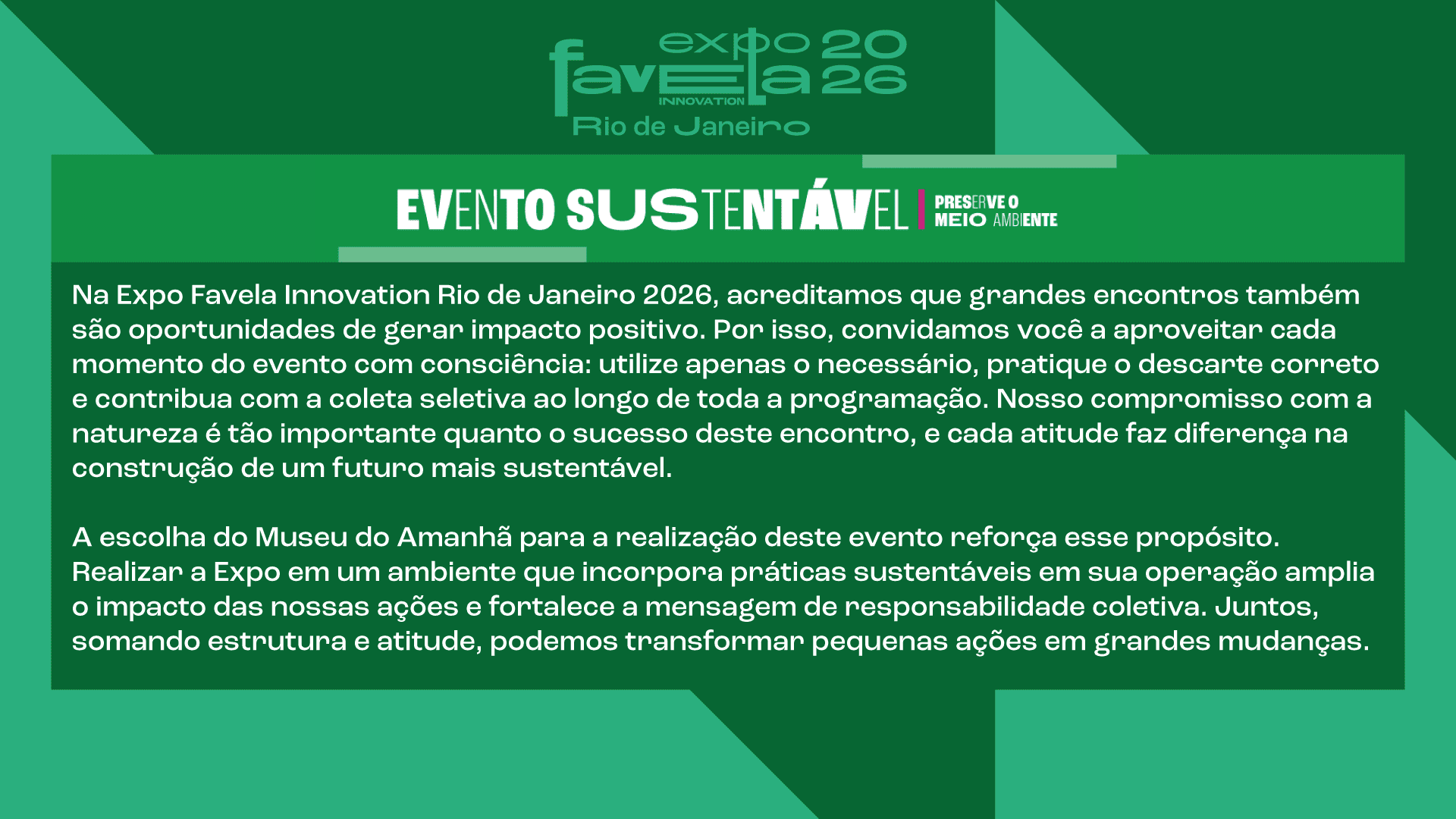 Evento Sustentável Expo Rio
